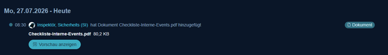 Anzeige von Dokumentenname und Vorschau im Ticket